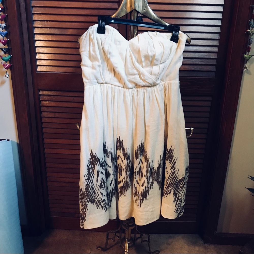 Anthropologie strapless dress